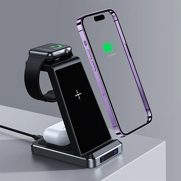 15W Wireless Charging Station Fast Charger Stand
