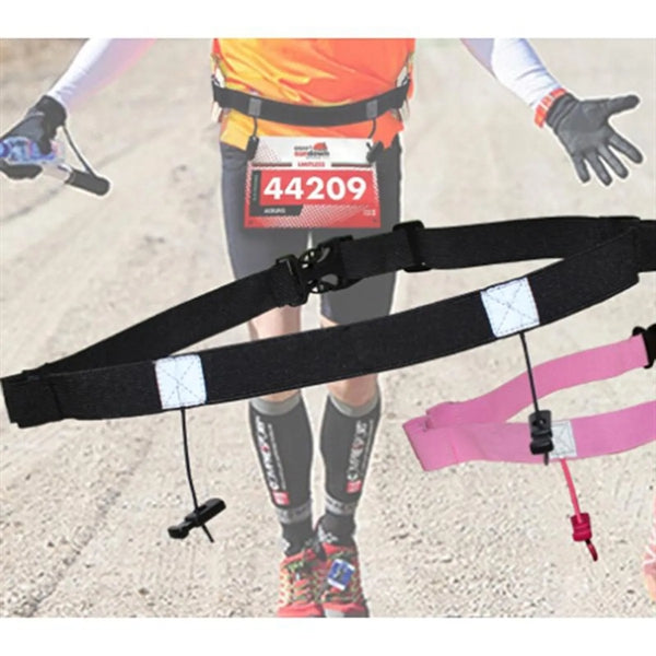Race Number Belt with 6 Gel Loops for Running