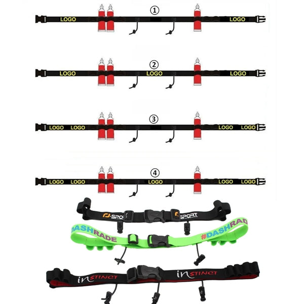 Race Number Belt with 6 Gel Loops for Running