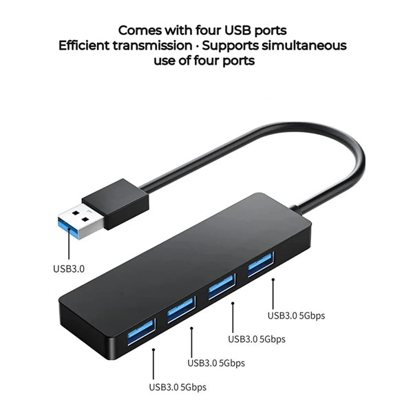 4-Port USB 3.0 Hub Splitter Expander