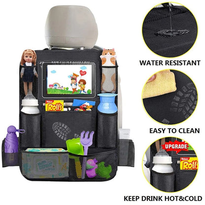 Backseat Car Storage Bag With Touch Screen Tablet Holder