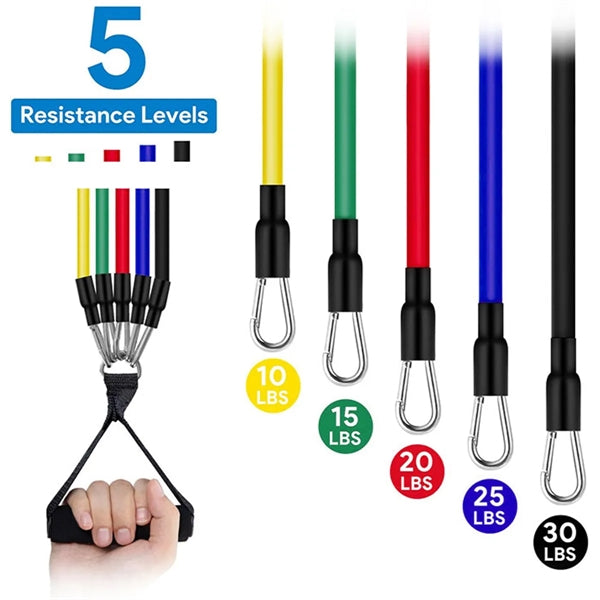 11Pcs/Set Latex Pull Rope Resistance Bands