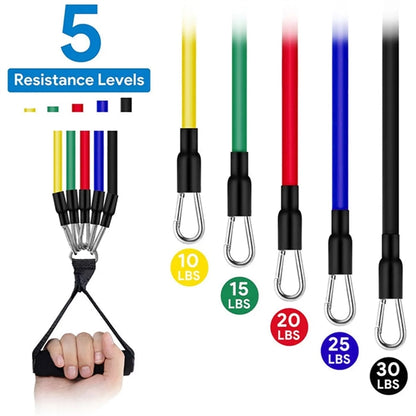 11Pcs/Set Latex Pull Rope Resistance Bands