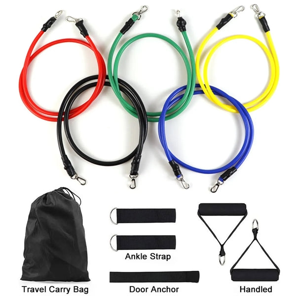 11Pcs/Set Latex Pull Rope Resistance Bands