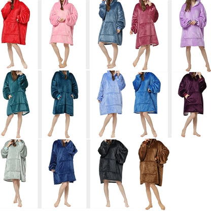 Oversized Microfiber Sherpa Wearable Blanket