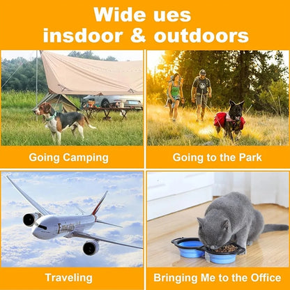 Portable Travel Pet Feeder Bowl 2 in 1