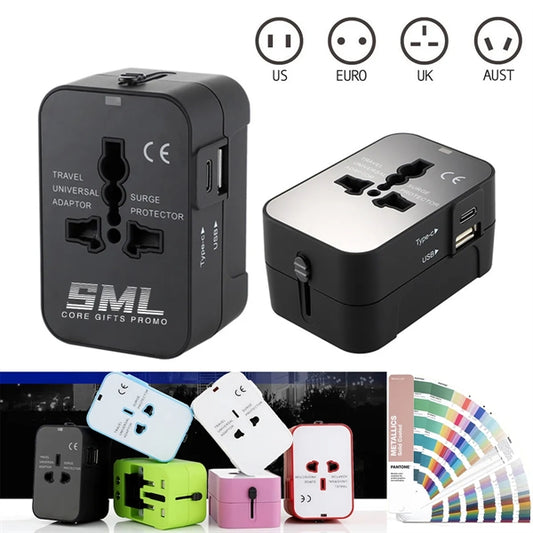 Worldwide All in One Universal Travel Wall Plug Adaptor