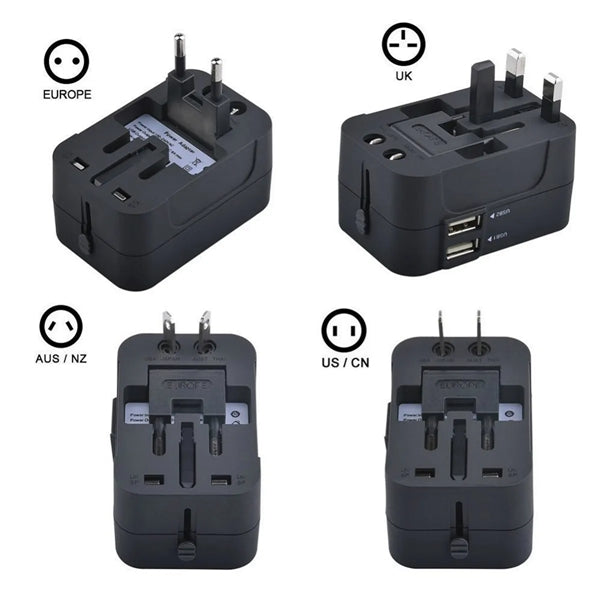 Worldwide All in One Universal Travel Wall Plug Adaptor