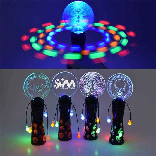Custom LED Light Up Spinner Rotating Wand For Party Stadium