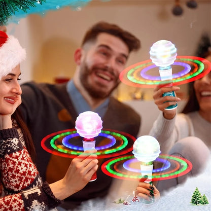 Custom LED Light Up Spinner Rotating Wand For Party Stadium