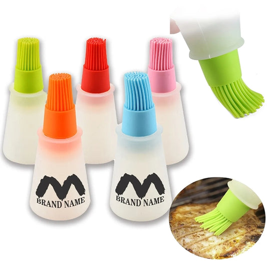 Portable Cooking BBQ Silicone Oil Bottle With Brush