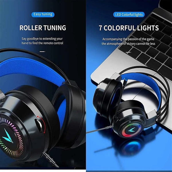 USB Luminous Wired Headset with Microphone