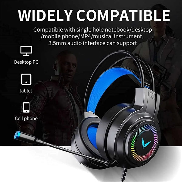 USB Luminous Wired Headset with Microphone