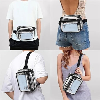 Stadium Approved Clear Fanny Pack, Adjustable & Hands-Free.