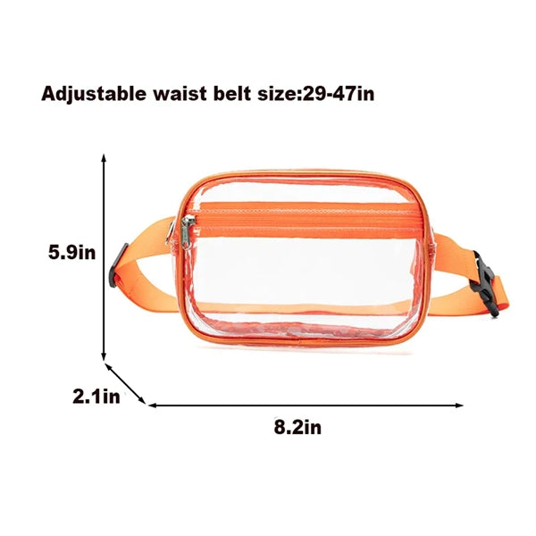 Stadium Approved Clear Fanny Pack, Adjustable & Hands-Free.