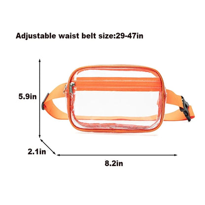 Stadium Approved Clear Fanny Pack, Adjustable & Hands-Free.