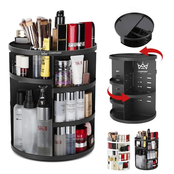 360 Rotating Adjustable Bathroom Makeup Storage Holder