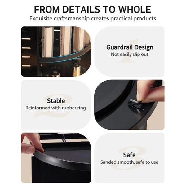 360 Rotating Adjustable Bathroom Makeup Storage Holder