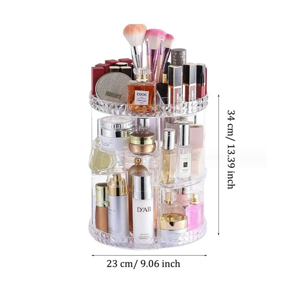 360 Rotating Adjustable Bathroom Makeup Storage Holder
