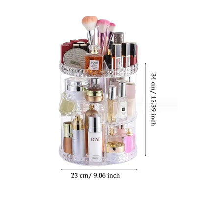 360 Rotating Adjustable Bathroom Makeup Storage Holder