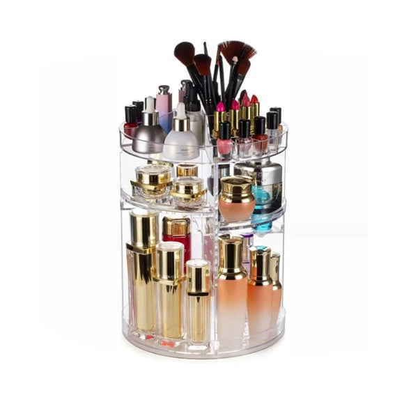 360 Rotating Adjustable Bathroom Makeup Storage Holder