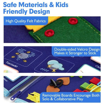 Busy Board - 7 in 1 Toddler Learning Activities Toys
