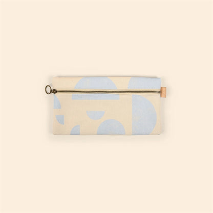 ZIP FRONT POUCHES - HEAVYWEIGHT CANVAS WITH LEATHER - LARGE