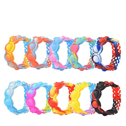 Silicone Pop Push Bubble  Toy Wristband Bracelet