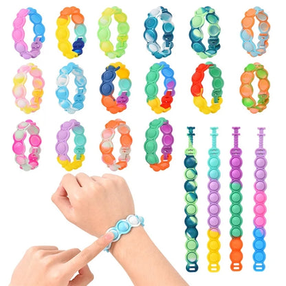 Silicone Pop Push Bubble  Toy Wristband Bracelet