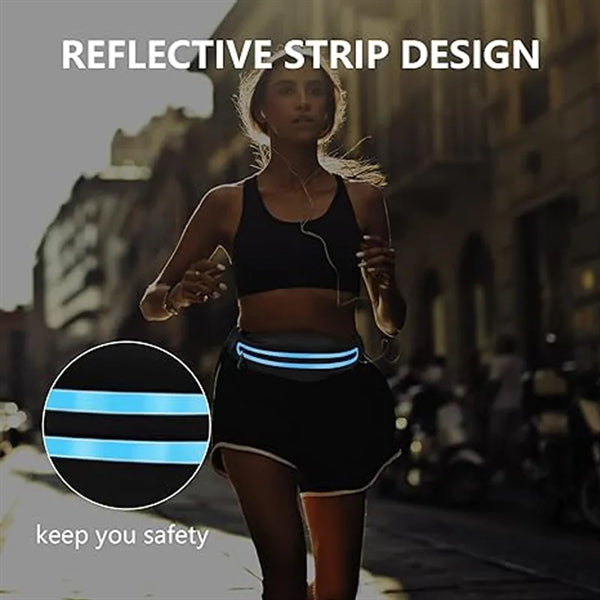 Running Fanny Packs With Safety Reflective Strips