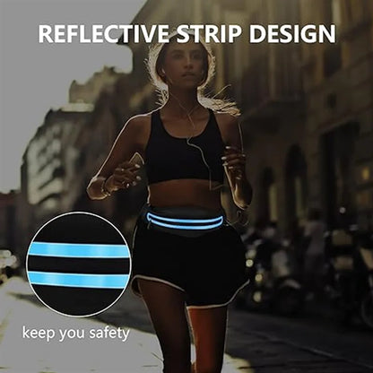 Running Fanny Packs With Safety Reflective Strips