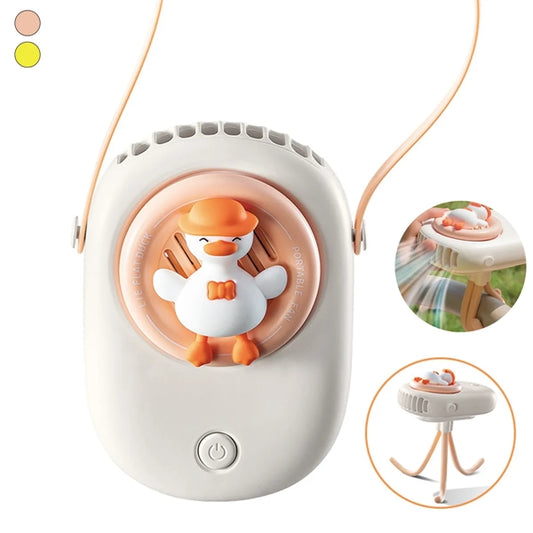 Portable Cute Duck Stroller Fan