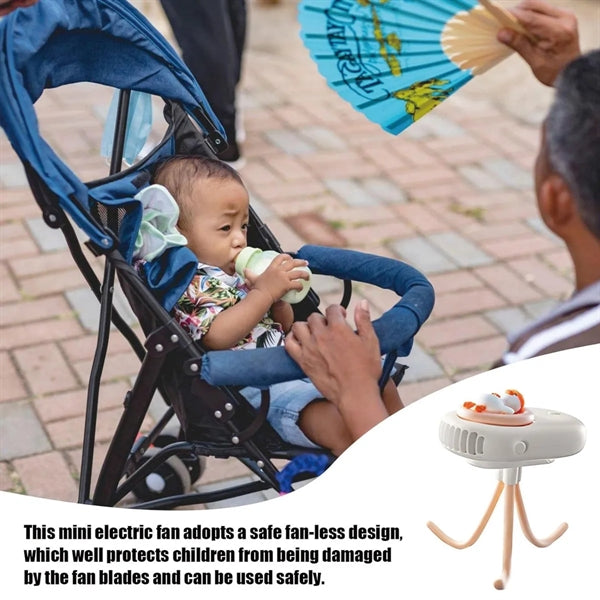 Portable Cute Duck Stroller Fan