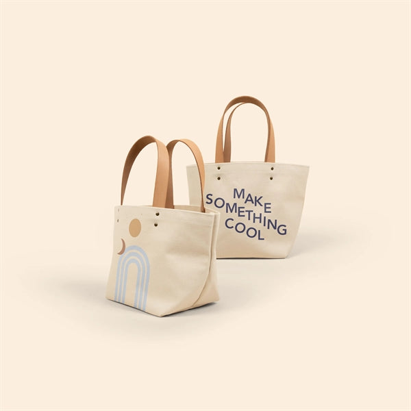 DUMPLING TOTE - HEAVYWEIGHT CANVAS WITH LEATHER