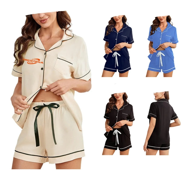 Womens Pajamas Short Sleeve Sleepwear Pj Set