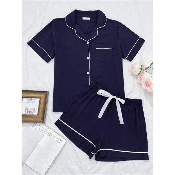 Womens Pajamas Short Sleeve Sleepwear Pj Set