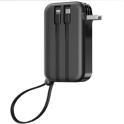 Portable Charger With Us Plug 3 Inbuilt Cables