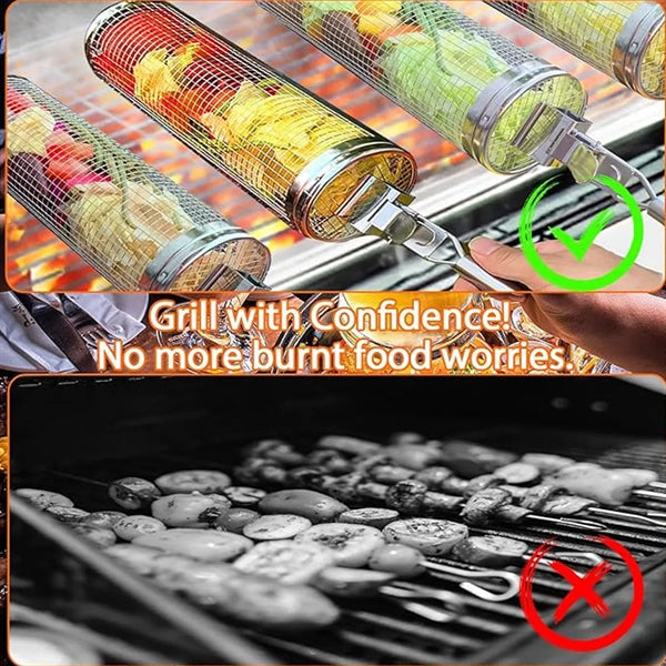 Outdoor Rolling Bbq Basket