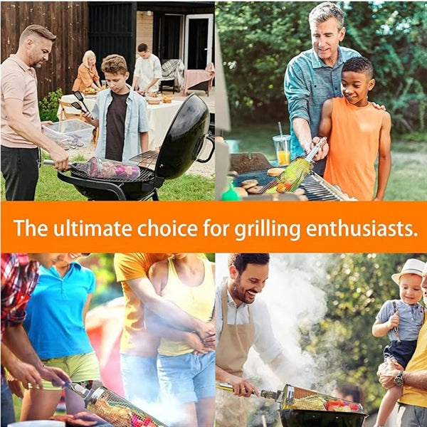 Outdoor Rolling Bbq Basket