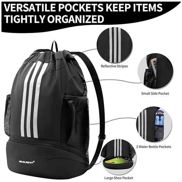 Football Drawstring Backpacks