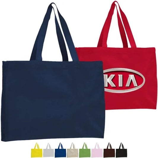 12 oz. Cotton Canvas Gusset Tote Bag (15"x12"X4")