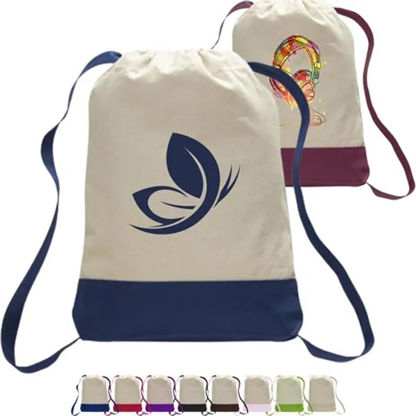 12 Oz. Cotton Canvas Two Tone Sport Backpack