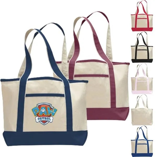 12 Oz. Small Cotton Canvas Deluxe Shopping Tote Bag