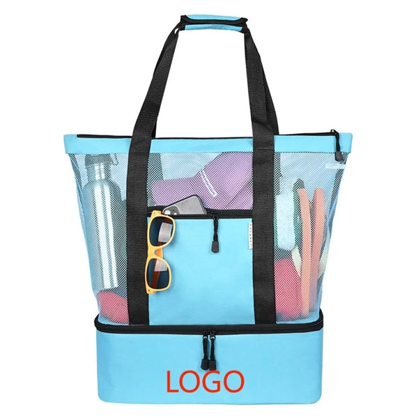 Summer Portable Mesh Picnic Beach Bag