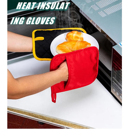 BBQ Heat Resistant Microwave Cooking Gloves Oven Mitts