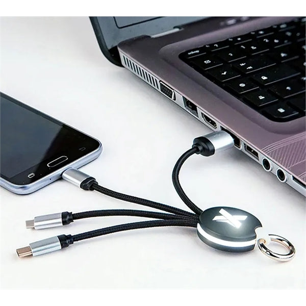 Glowing Logo 4 In 1 USB Charge Cable