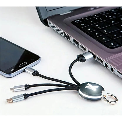 Glowing Logo 4 In 1 USB Charge Cable