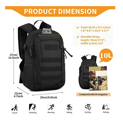 10L/20L Mini Daypack Military MOLLE Backpack