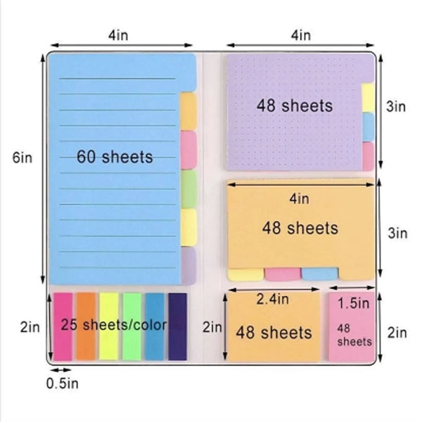Sticky Notes Set Planner Dividers Tabs