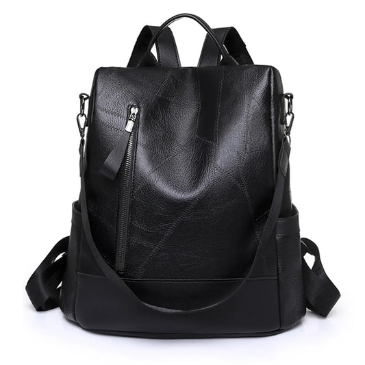 PU Leather Women Backpack Purse Anti-theft Fashion
